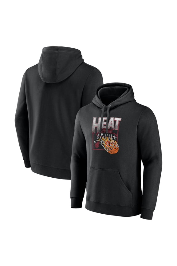 Men's Black Miami Heat Alley Oop Pullover Hoodie