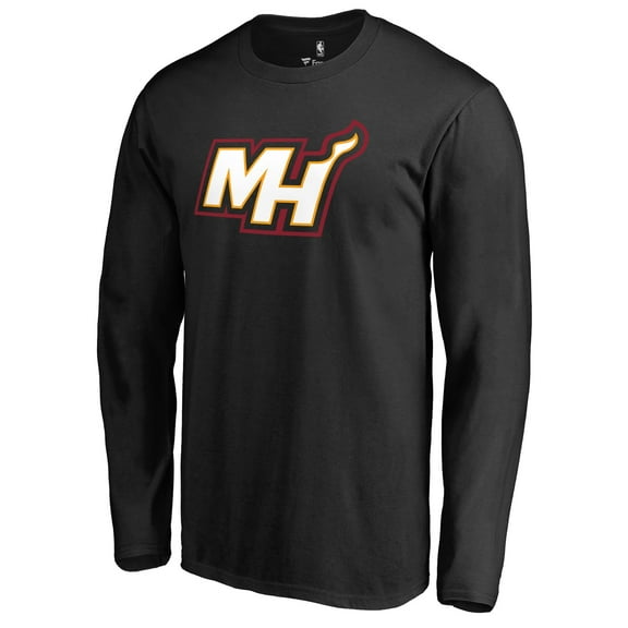 Men's Black Miami Heat Alternate Logo Long Sleeve T-Shirt