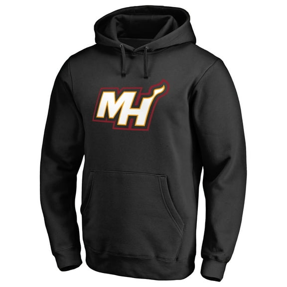 Men's Black Miami Heat Alternate Logo Pullover Hoodie