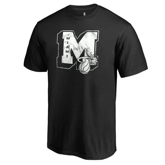 Men's Black Miami Heat Letterman T-Shirt