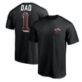 thumbnail image 1 of Men's Black Miami Heat Number One Dad T-Shirt, 1 of 3