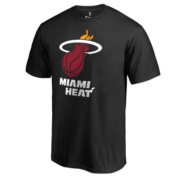 Men's Black Miami Heat Primary Logo T-Shirt