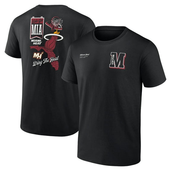 Men's Black Miami Heat Split Zone T-Shirt