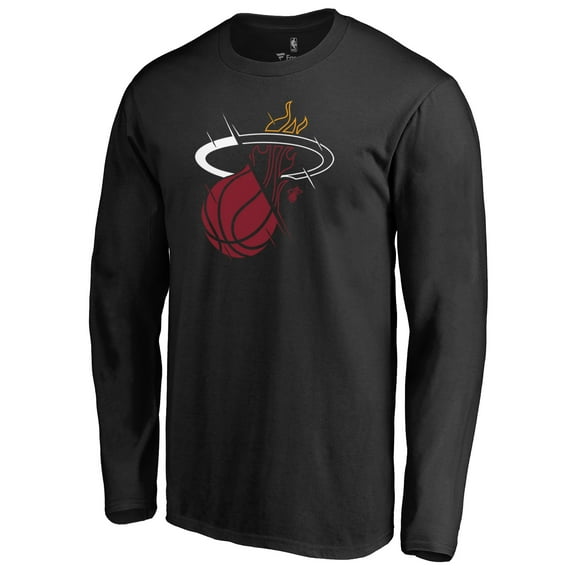 Men's Black Miami Heat X-Ray Long Sleeve T-Shirt