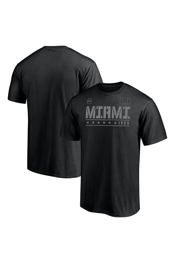 Men's Black Miami Hurricanes Mist Runner T-Shirt