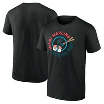 Men's Black Miami Marlins Let's Go Fish T-Shirt