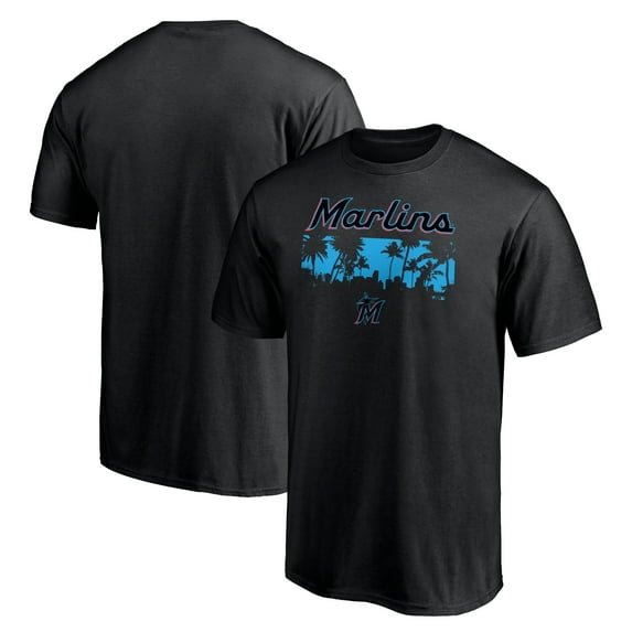 Men's Black Miami Marlins Palms T-Shirt