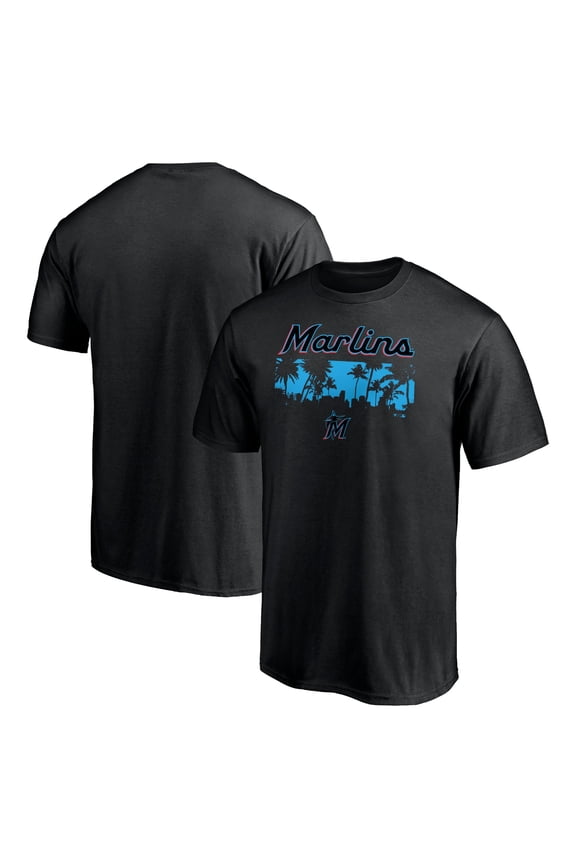 Men's Black Miami Marlins Palms T-Shirt