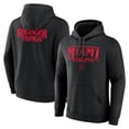thumbnail image 1 of Men's Black Miami Marlins Stranger Things Logo Lockup Pullover Hoodie, 1 of 3