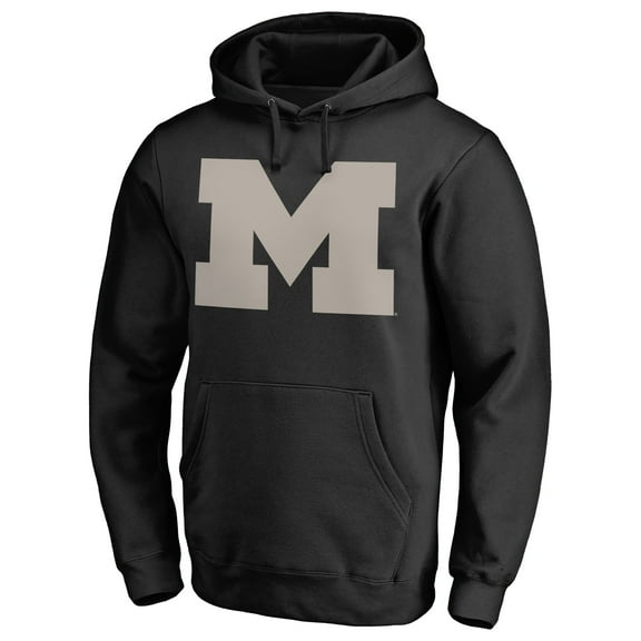 Men's Black Michigan Wolverines Camo Cloak Pullover Hoodie