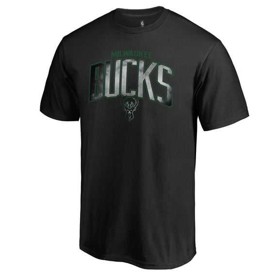 Men's Black Milwaukee Bucks Arch Smoke T-Shirt