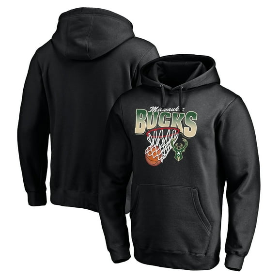 Men's Black Milwaukee Bucks Balanced Floor Pullover Hoodie
