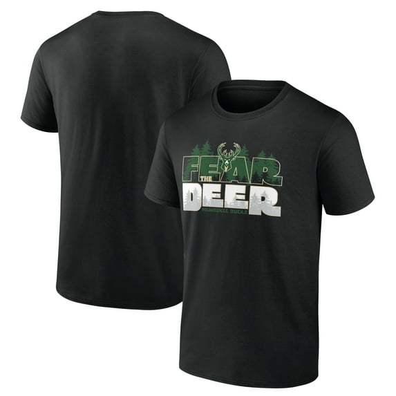 Men's Black Milwaukee Bucks Core Hometown Launch T-Shirt