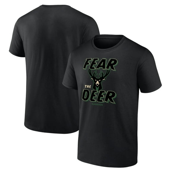Men's Black Milwaukee Bucks Hometown Collection Fear The Deer T-Shirt