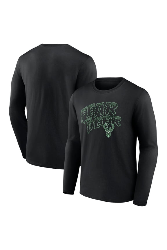 Men's Black Milwaukee Bucks Team Pride Long Sleeve T-Shirt