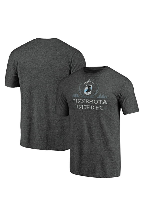 Men's Black Minnesota United FC Hometown Collection Antlers Tri-Blend T-Shirt
