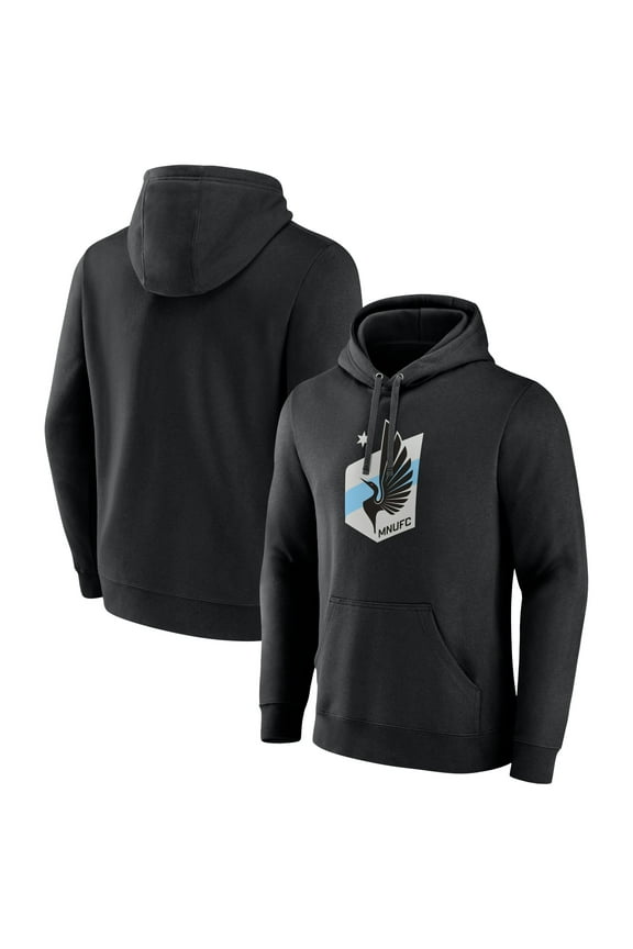 Men's Black Minnesota United FC Official Logo Pullover Hoodie