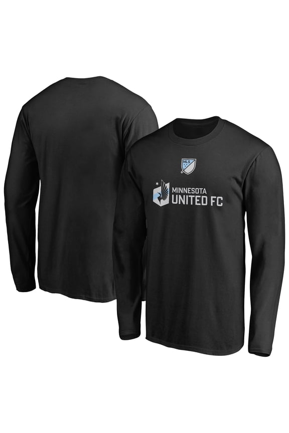 Men's Black Minnesota United FC Shielded Long Sleeve T-Shirt