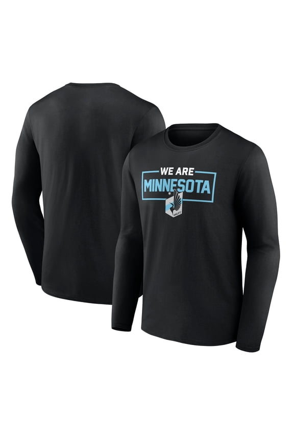 Men's Black Minnesota United FC We Are Long Sleeve T-Shirt