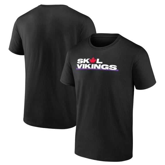 Men's Black Minnesota Vikings Canada T-Shirt