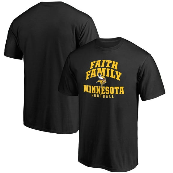 Men's Black Minnesota Vikings Faith Family T-Shirt