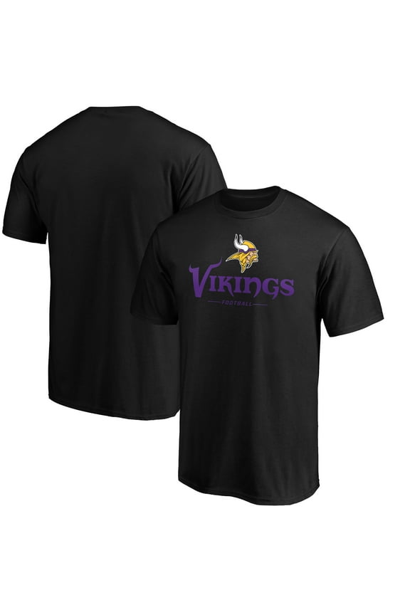 Men's Black Minnesota Vikings Team Lockup T-Shirt