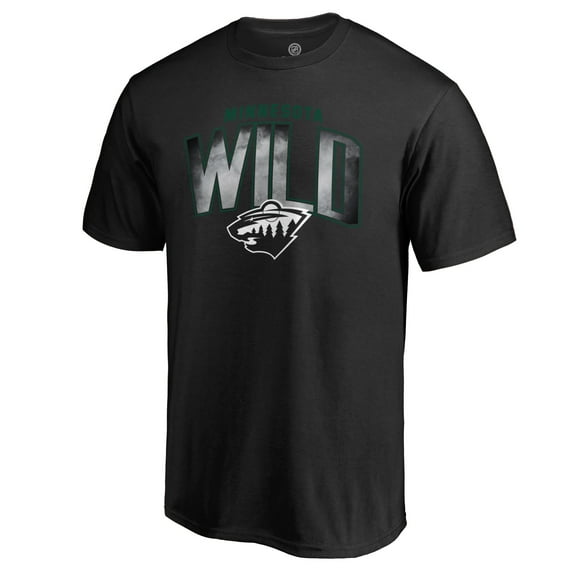 Men's Black Minnesota Wild Arch Smoke T-Shirt