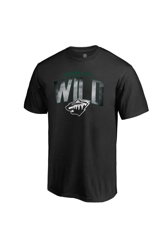 Men's Black Minnesota Wild Arch Smoke T-Shirt