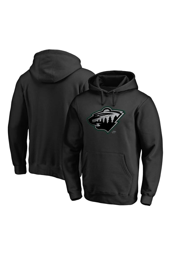 Men's Black Minnesota Wild Core Smoke Pullover Hoodie