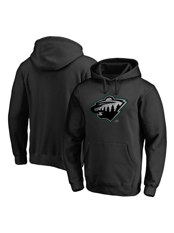 Men's Black Minnesota Wild Core Smoke Pullover Hoodie