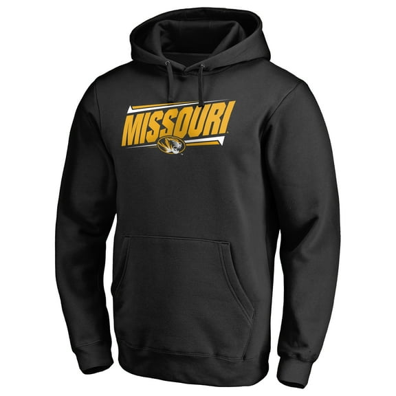 Men's Black Missouri Tigers Double Bar Pullover Hoodie