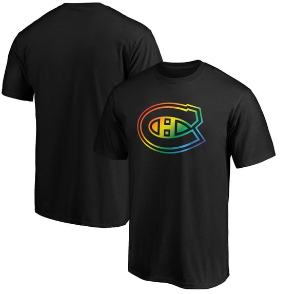 Men's Black Montreal Canadiens Team Pride Logo T-Shirt