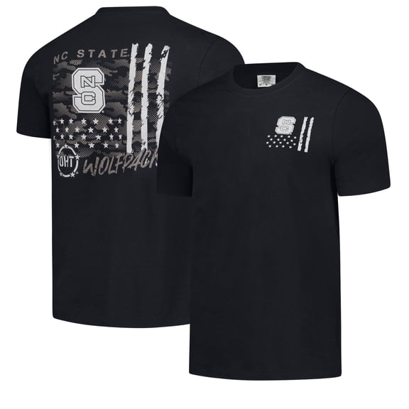 Men's  Black NC State Wolfpack Comfort Colors OHT Camo Overlay T-Shirt