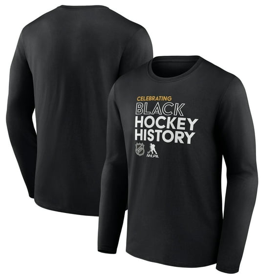 Men's Black NHL Black History Month Long Sleeve T-Shirt