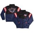 thumbnail image 1 of Men's Black/Navy Cody Rhodes Neon Nightmare Full-Zip Windbreaker Jacket, 1 of 4