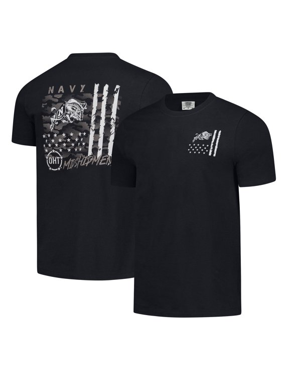 Men's Black Navy Midshipmen Comfort Colors OHT Camo Overlay T-Shirt
