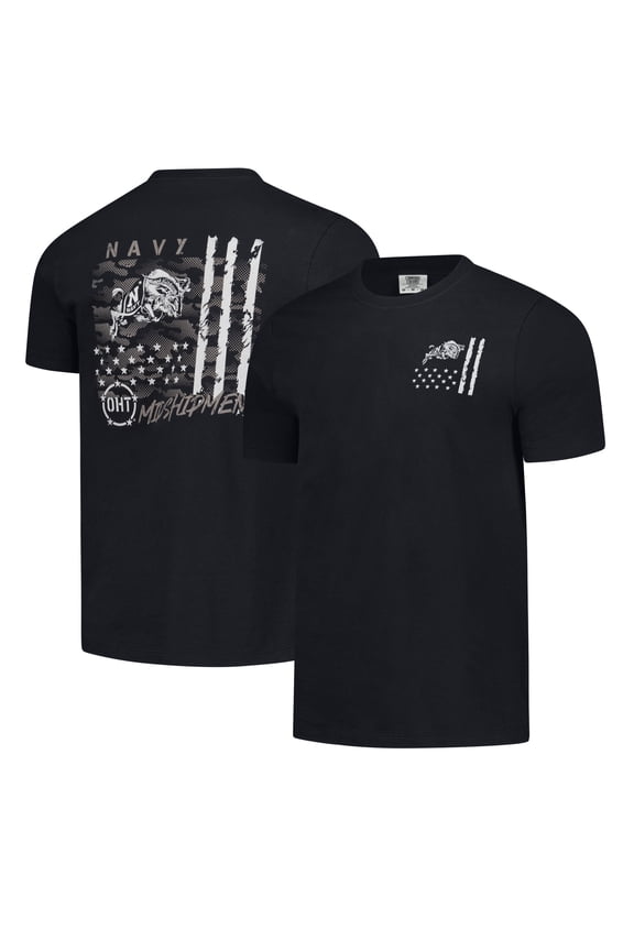 Men's Black Navy Midshipmen Comfort Colors OHT Camo Overlay T-Shirt