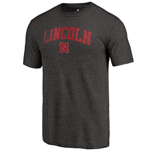 Men's Black Nebraska Huskers Arched City Tri-Blend T-Shirt
