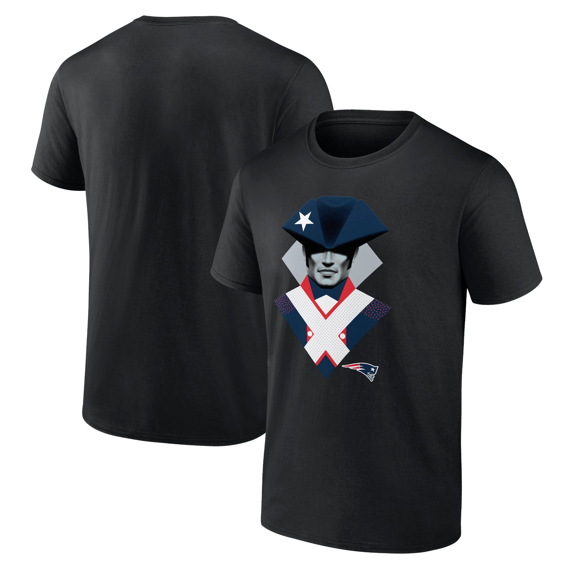 Men's Black New England Patriots 2024 NFL Draft Illustrated TShirt