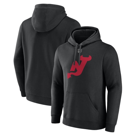 Men's Black New Jersey Devils Alternate Logo Pullover Hoodie