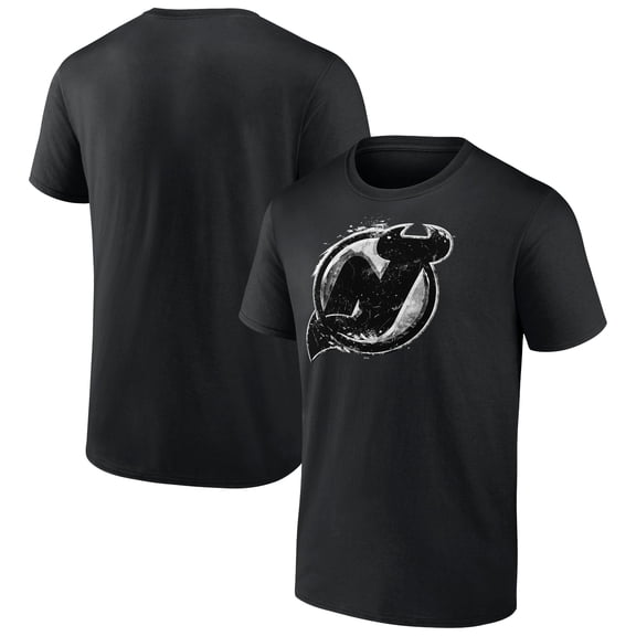Men's Black New Jersey Devils Iced Out T-Shirt