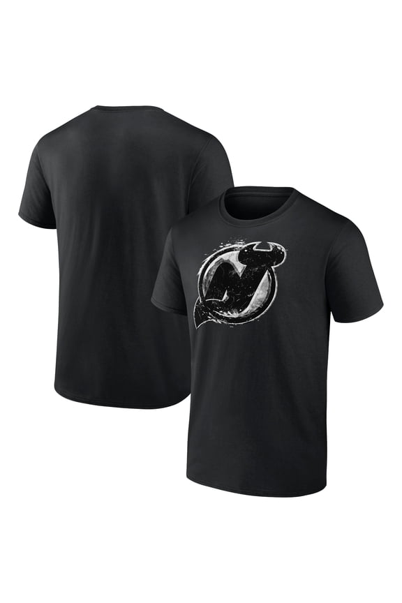 Men's Black New Jersey Devils Iced Out T-Shirt