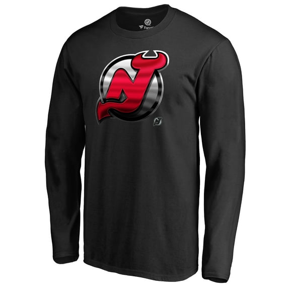 Men's Black New Jersey Devils Midnight Mascot Long Sleeve T-Shirt