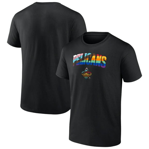 Men's Black New Orleans Pelicans Logo Pride T-Shirt