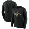 thumbnail image 1 of Men's Black New Orleans Saints Advance to Victory Long Sleeve T-Shirt, 1 of 3