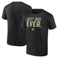 thumbnail image 1 of Men's Black New Orleans Saints Best Dad Ever Team T-Shirt, 1 of 3