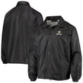thumbnail image 1 of Men's Black New Orleans Saints Coaches Classic Raglan Full-Snap Windbreaker Jacket, 1 of 4