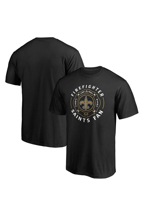 Men's Black New Orleans Saints Firefighter T-Shirt