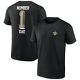 thumbnail image 1 of Men's Black New Orleans Saints Number One Dad T-Shirt, 1 of 3
