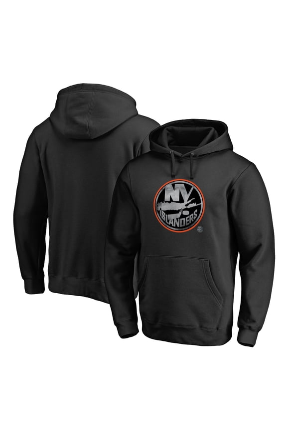 Men's Black New York Islanders Core Smoke Pullover Hoodie